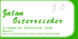 zalan osterreicher business card