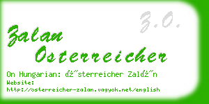 zalan osterreicher business card